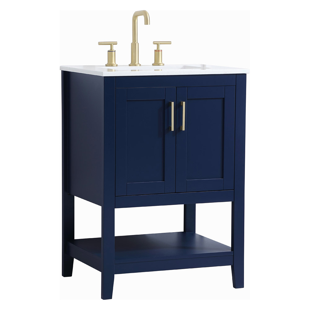 Elegant Bathroom Vanity - Blue (VF16024BL)