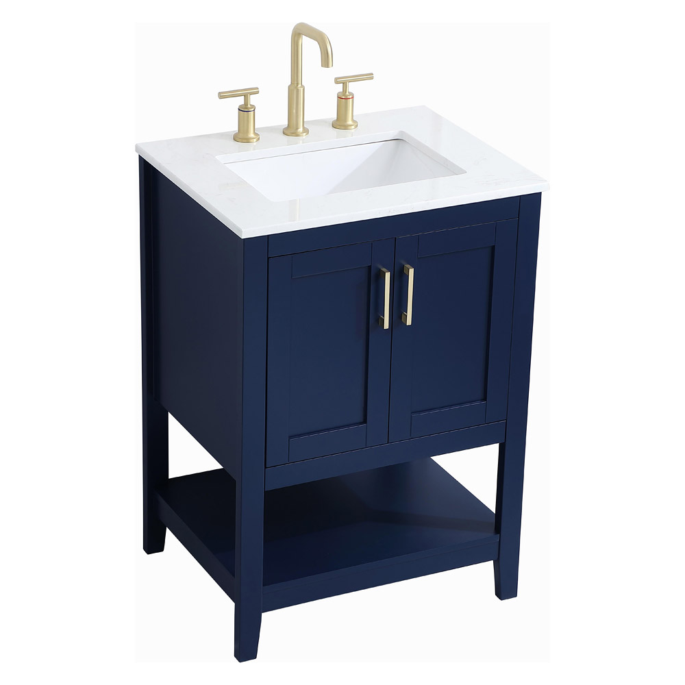 Elegant Bathroom Vanity - Blue (VF16024BL)