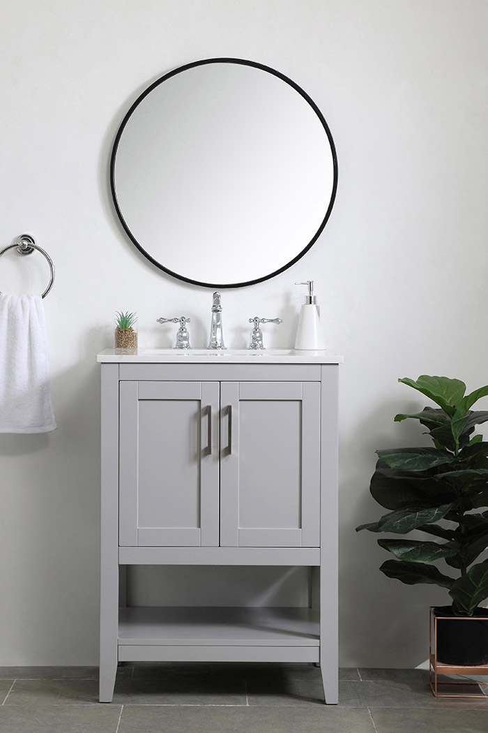 Elegant Bathroom Vanity - Gray (VF16024GR)