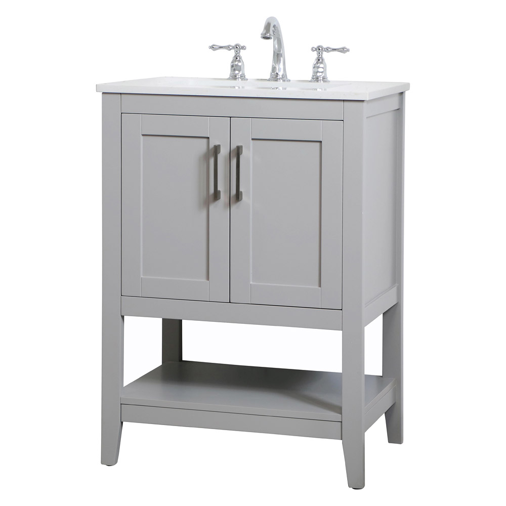 Elegant Bathroom Vanity - Gray (VF16024GR)