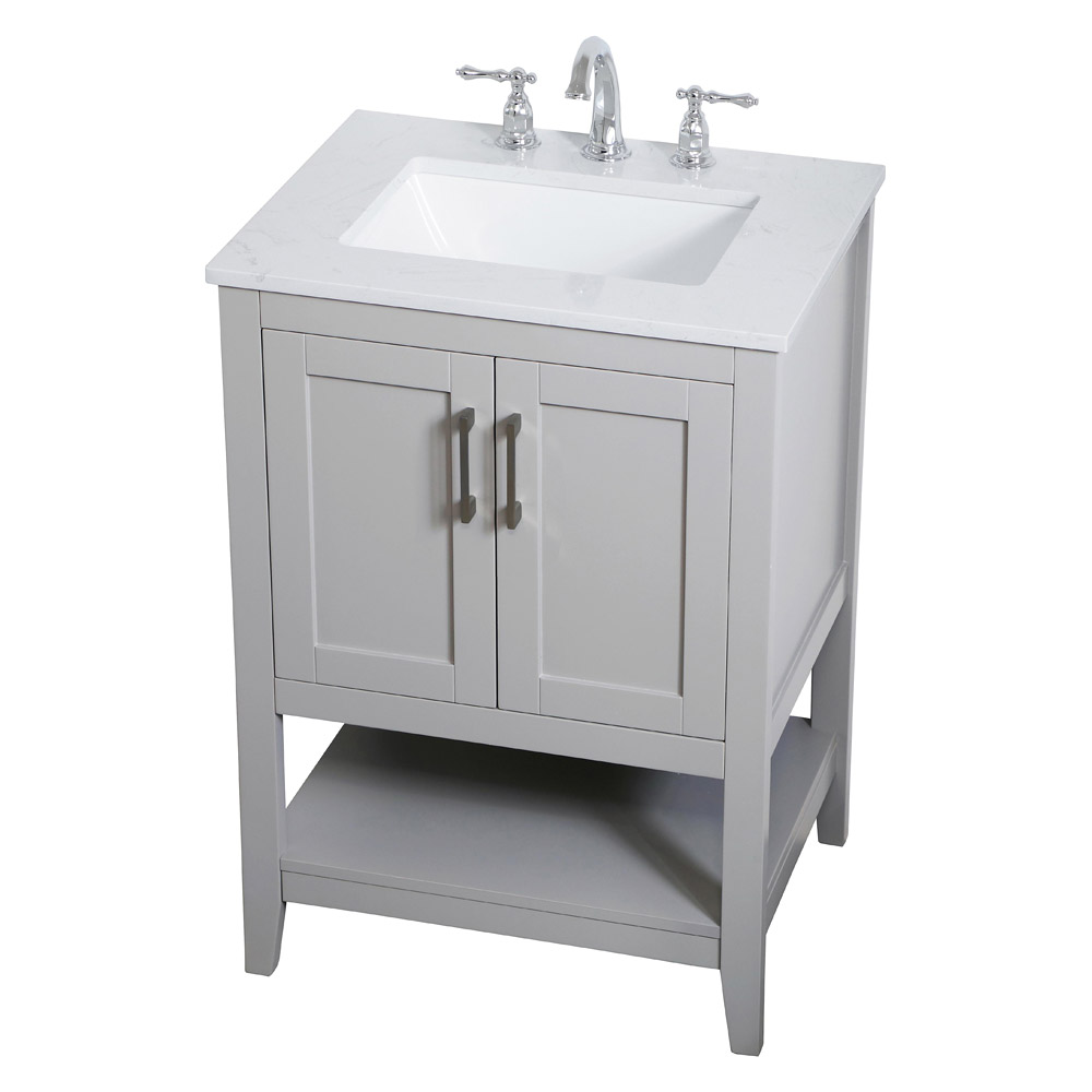 Elegant Bathroom Vanity - Gray (VF16024GR)