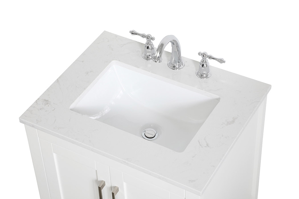 Elegant Bathroom Vanity - White (VF16024WH)