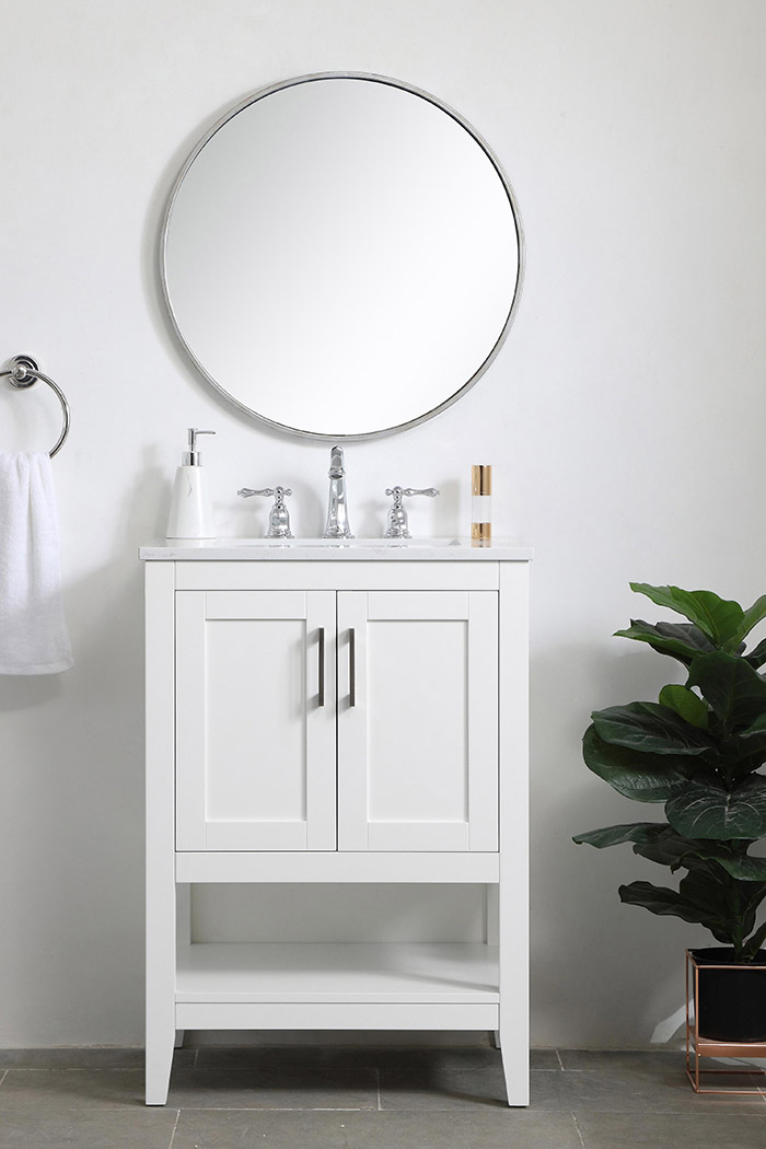 Elegant Bathroom Vanity - White (VF16024WH)