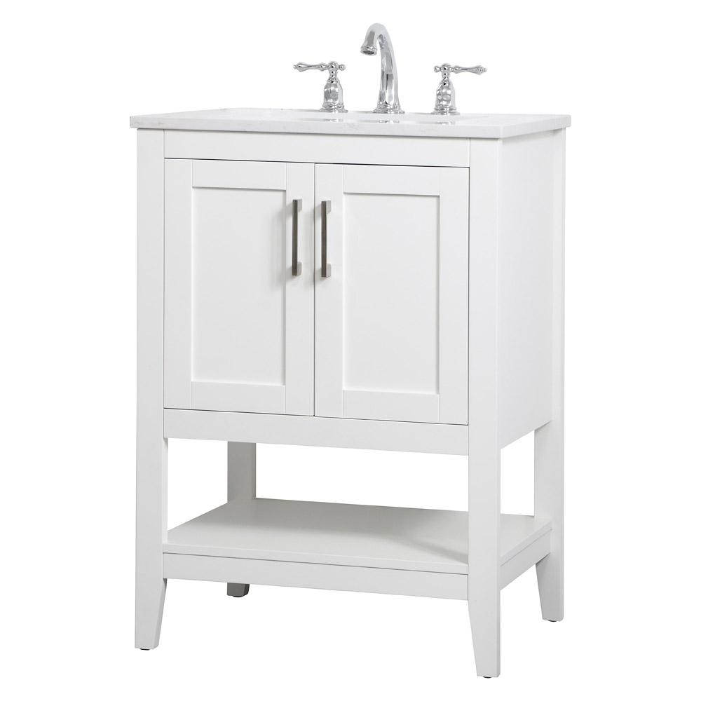 Elegant Bathroom Vanity - White (VF16024WH)