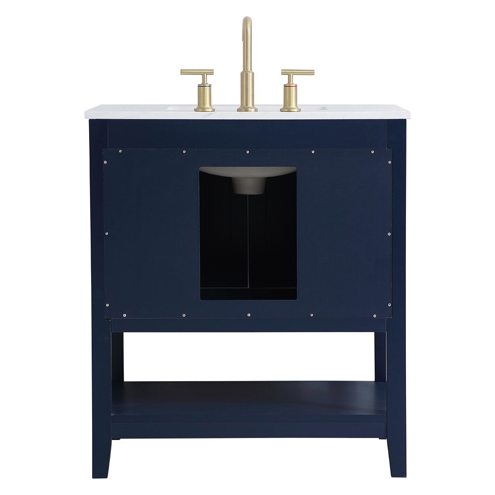 Elegant Bathroom Vanity - Blue (VF16030BL)