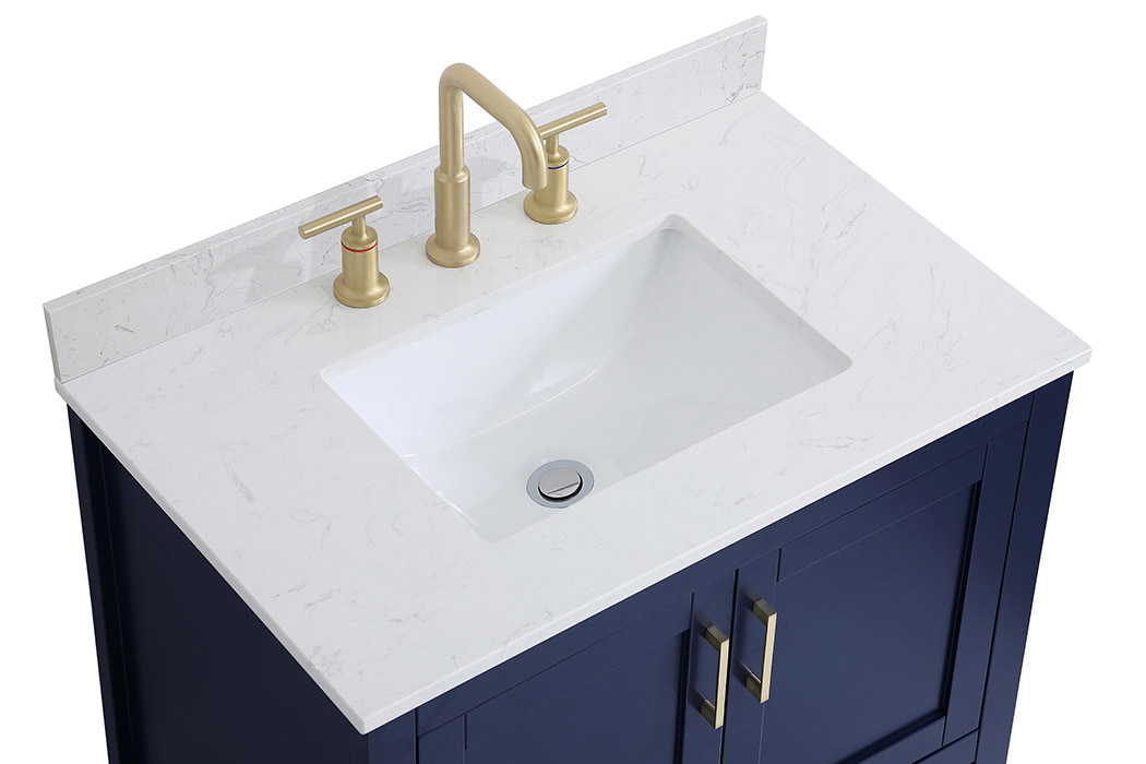 Elegant Bathroom Vanity - Blue (VF16030BL-BS)