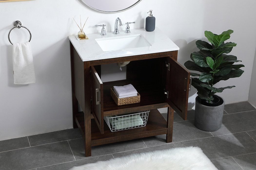 Elegant Bathroom Vanity - Espresso (VF16030EX)