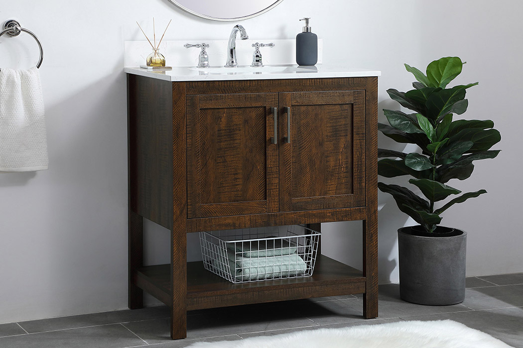 Elegant Bathroom Vanity - Espresso (VF16030EX-BS)