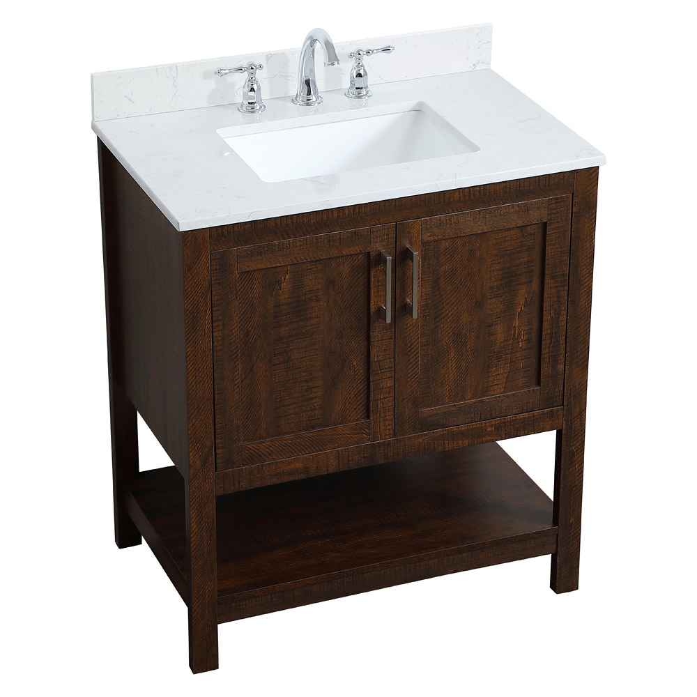 Elegant Bathroom Vanity - Espresso (VF16030EX-BS)