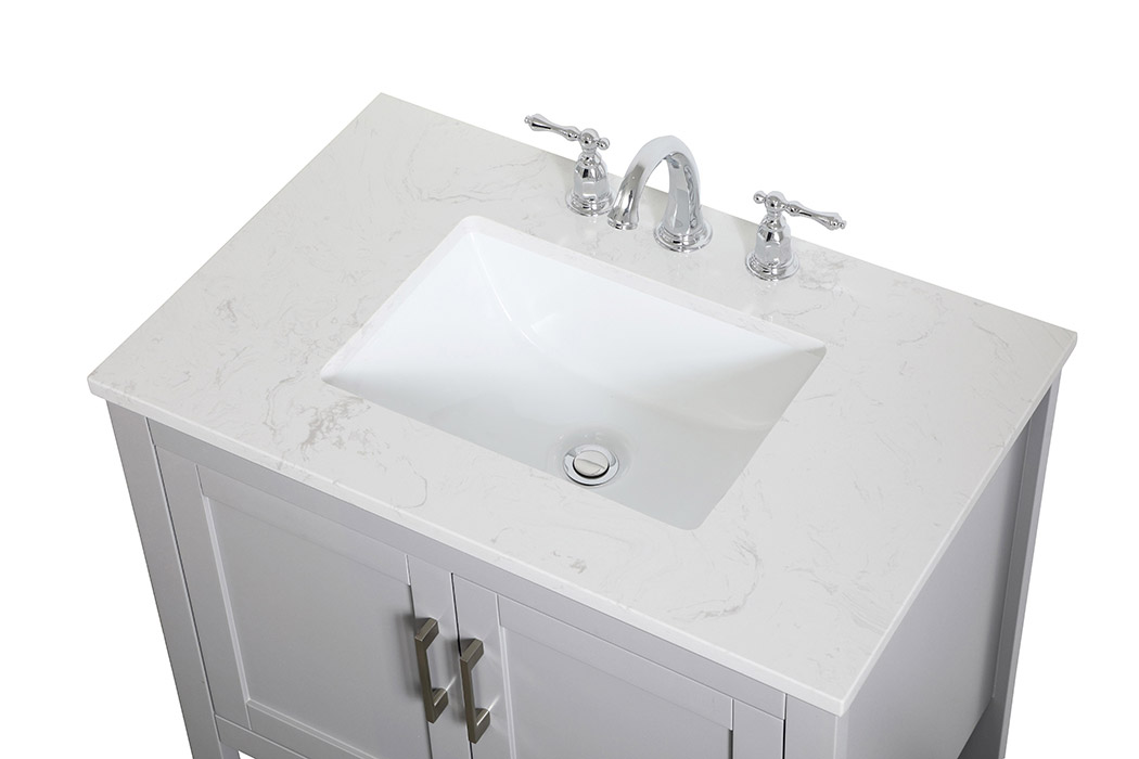 Elegant Bathroom Vanity - Gray (VF16030GR)