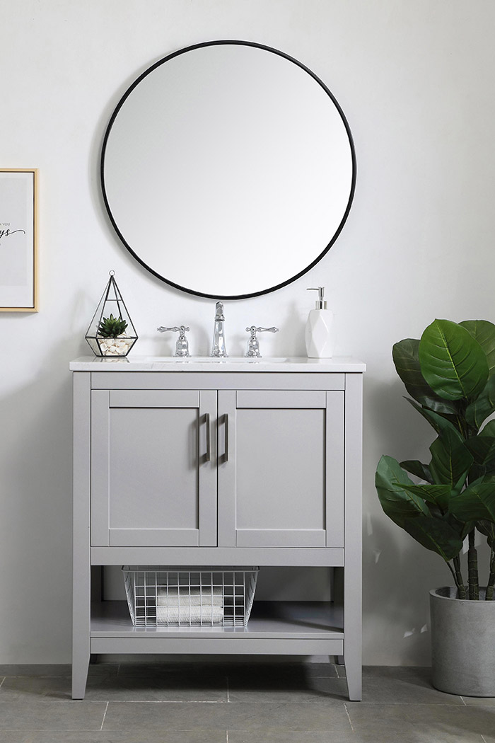 Elegant Bathroom Vanity - Gray (VF16030GR)