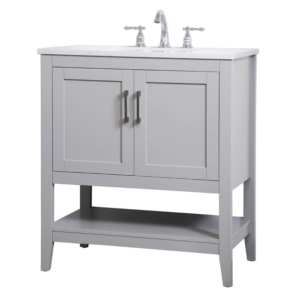 Elegant Bathroom Vanity - Gray (VF16030GR)