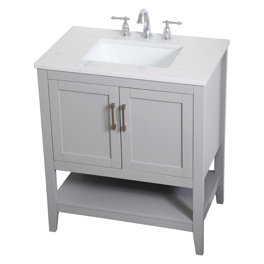 Elegant Bathroom Vanity - Gray (VF16030GR)