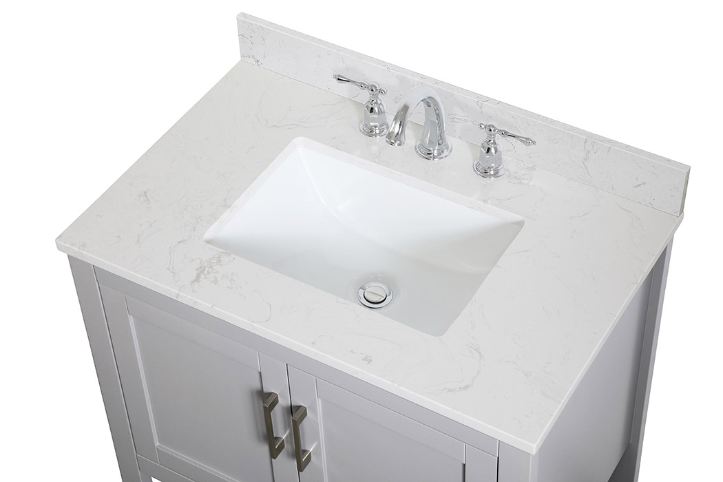 Elegant Bathroom Vanity - Gray (VF16030GR-BS)