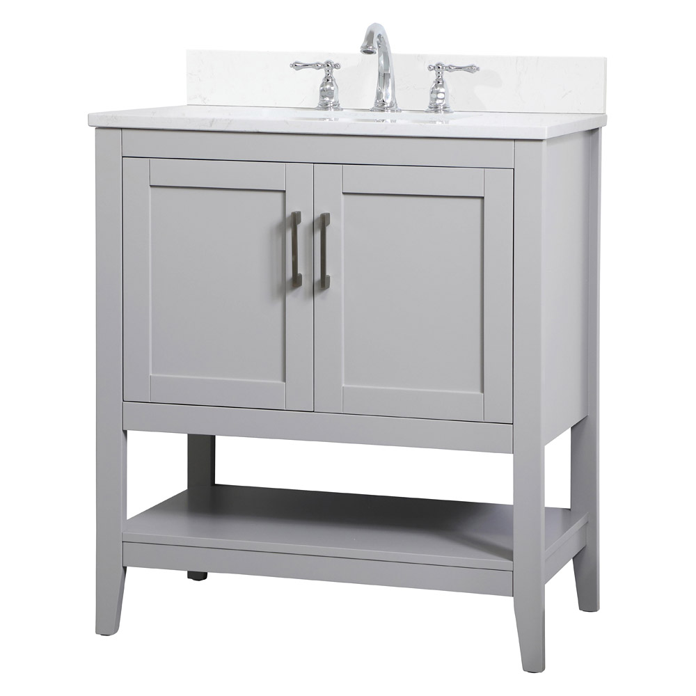 Elegant Bathroom Vanity - Gray (VF16030GR-BS)