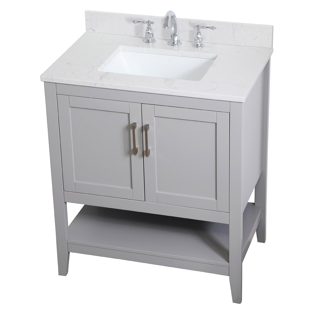 Elegant Bathroom Vanity - Gray (VF16030GR-BS)