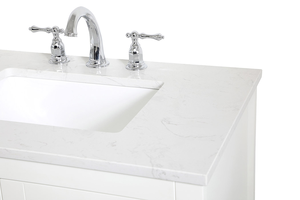 Elegant Bathroom Vanity - White (VF16030WH)