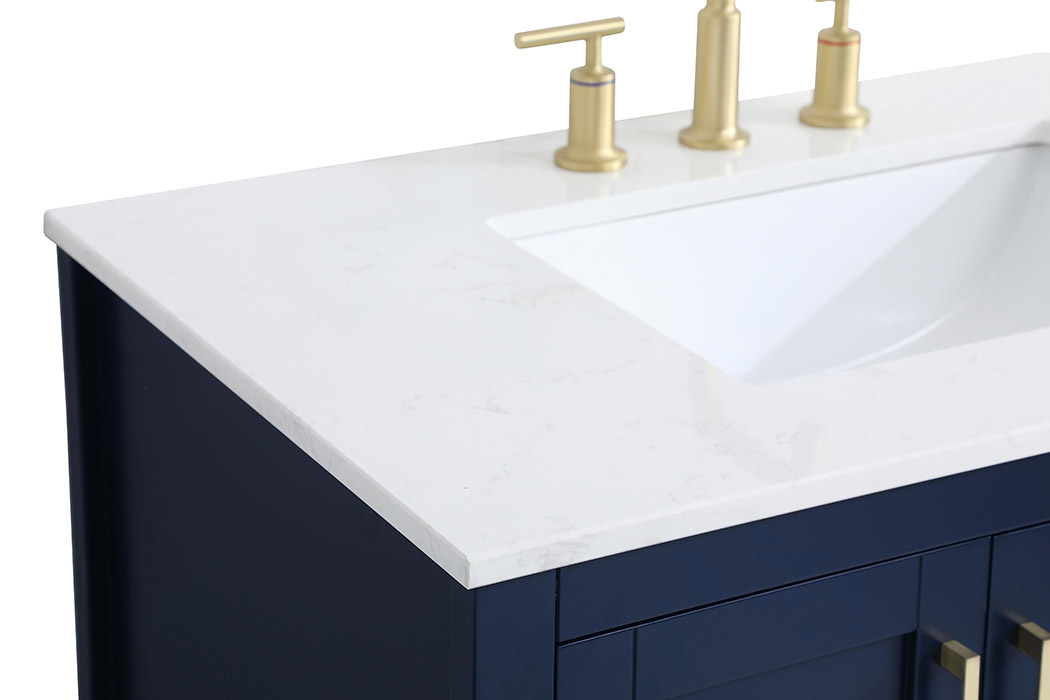 Elegant Bathroom Vanity - Blue (VF16036BL)