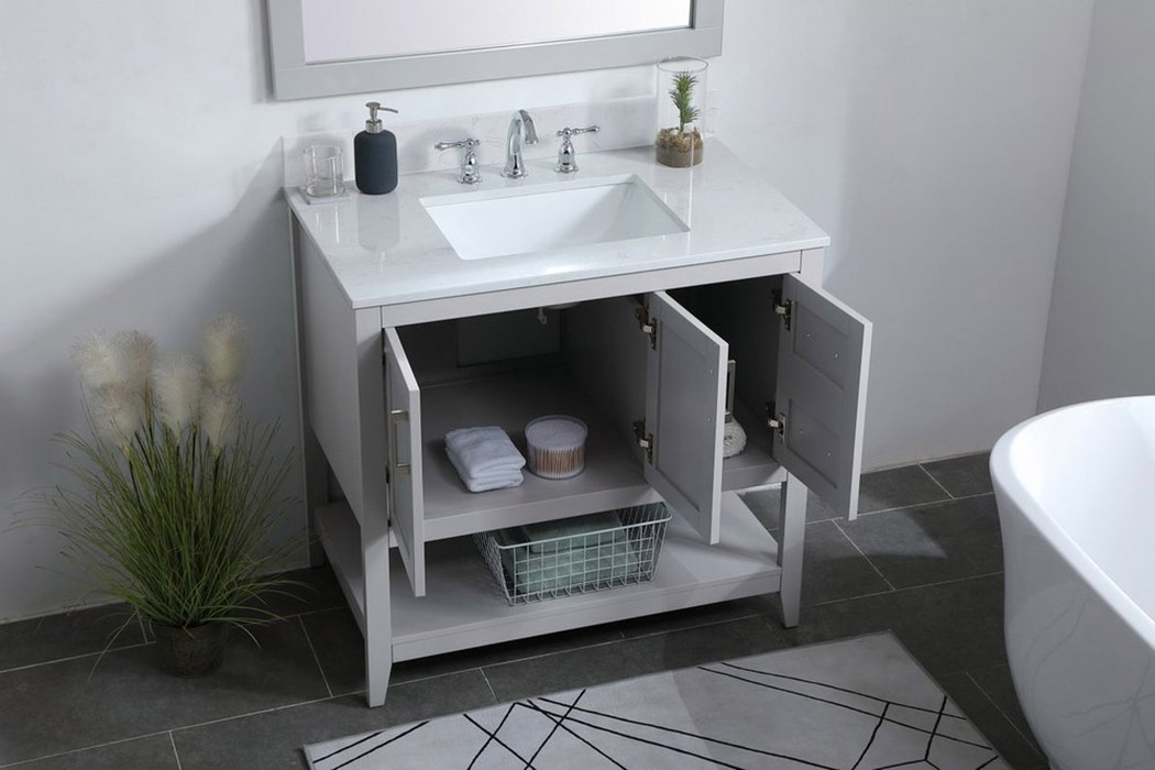 Elegant Bathroom Vanity - Gray (VF16036GR-BS)