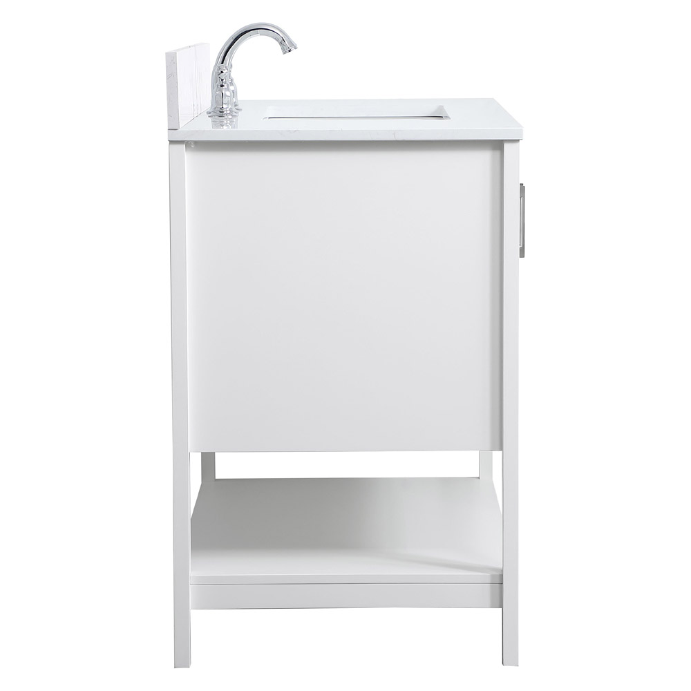 Elegant Bathroom Vanity - White (VF16036WH-BS)