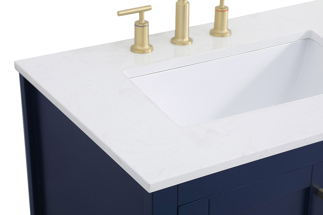 Elegant Bathroom Vanity - Blue (VF16042BL)