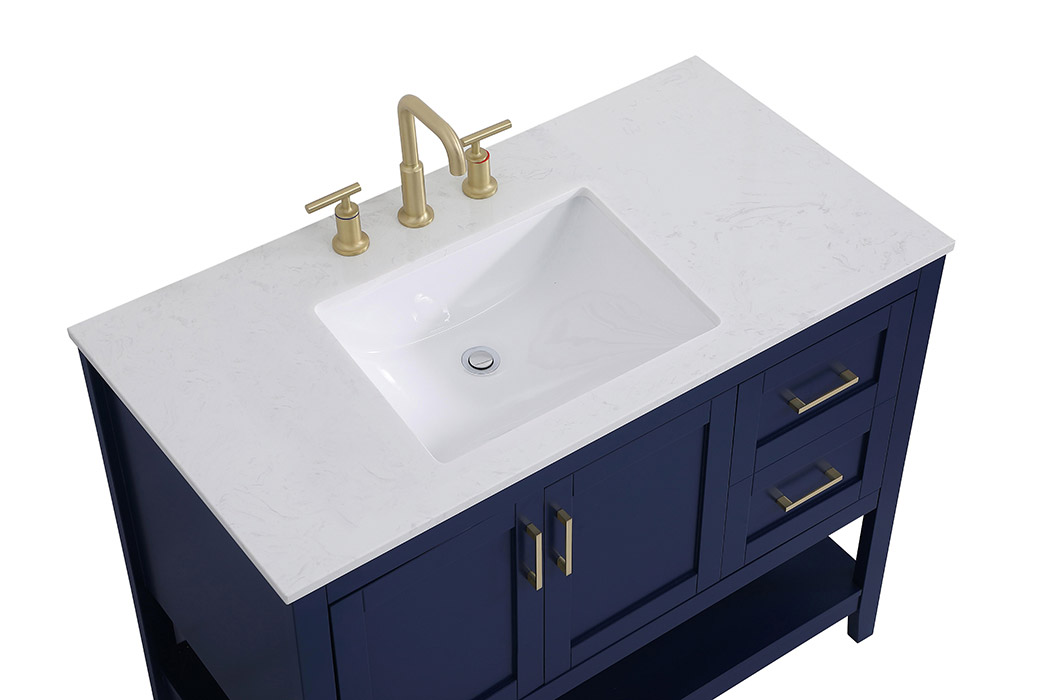 Elegant Bathroom Vanity - Blue (VF16042BL)