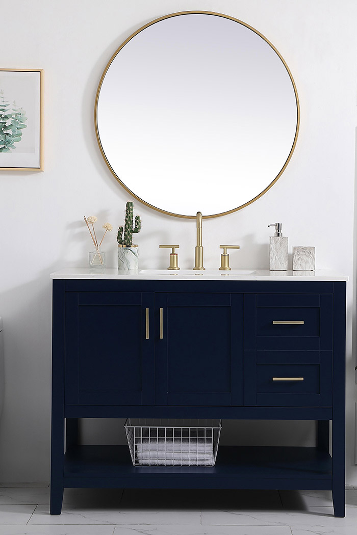 Elegant Bathroom Vanity - Blue (VF16042BL)