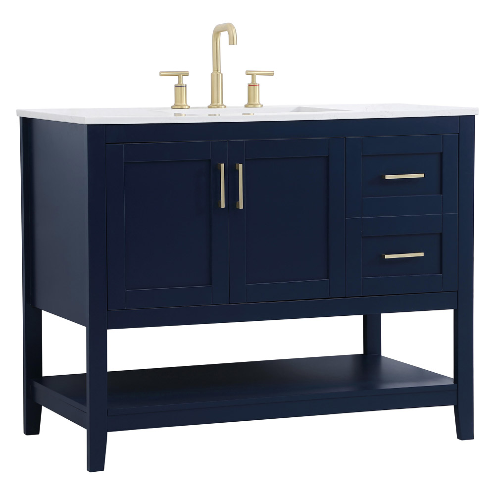 Elegant Bathroom Vanity - Blue (VF16042BL)