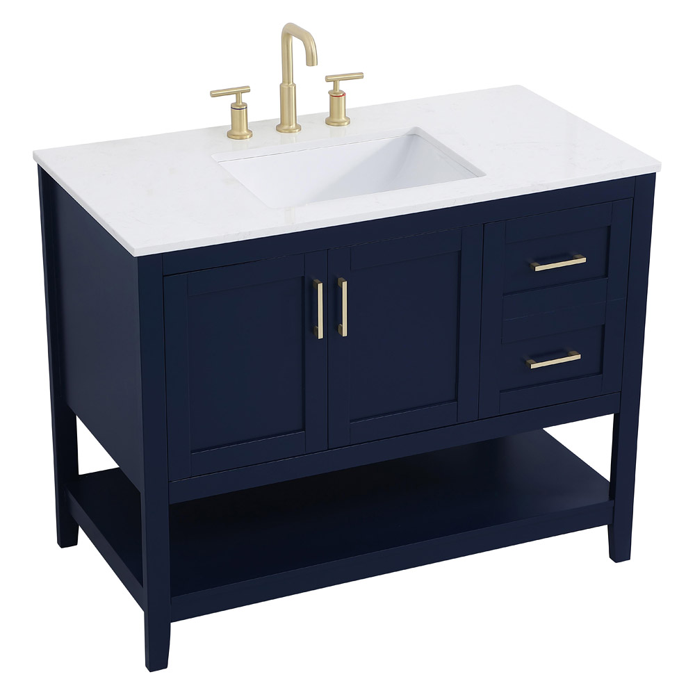 Elegant Bathroom Vanity - Blue (VF16042BL)