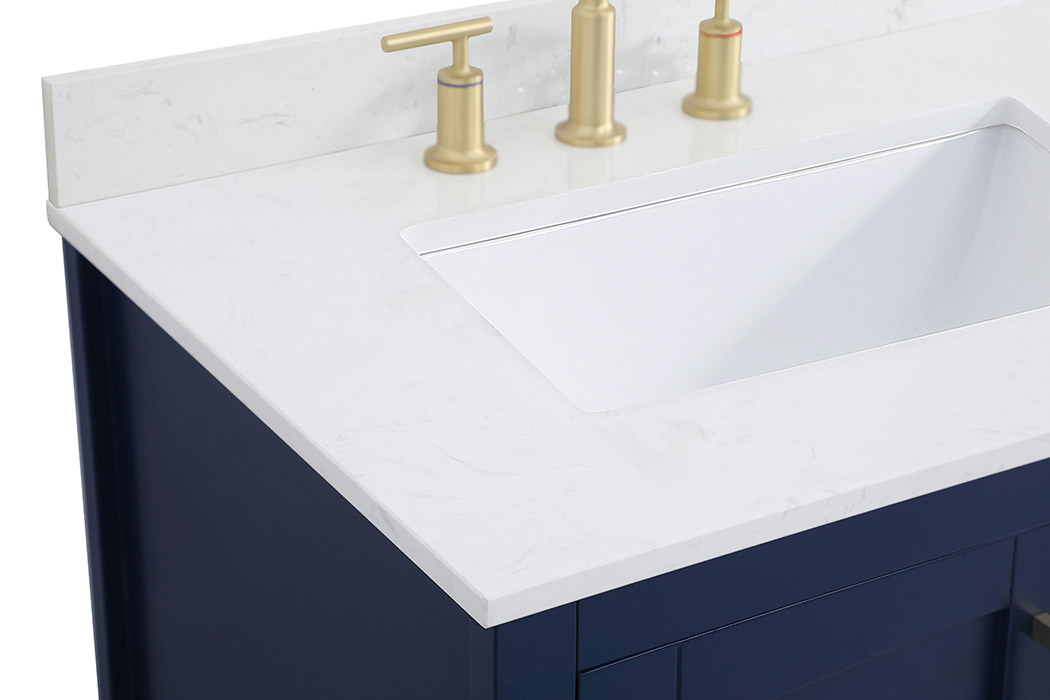 Elegant Bathroom Vanity - Blue (VF16042BL-BS)