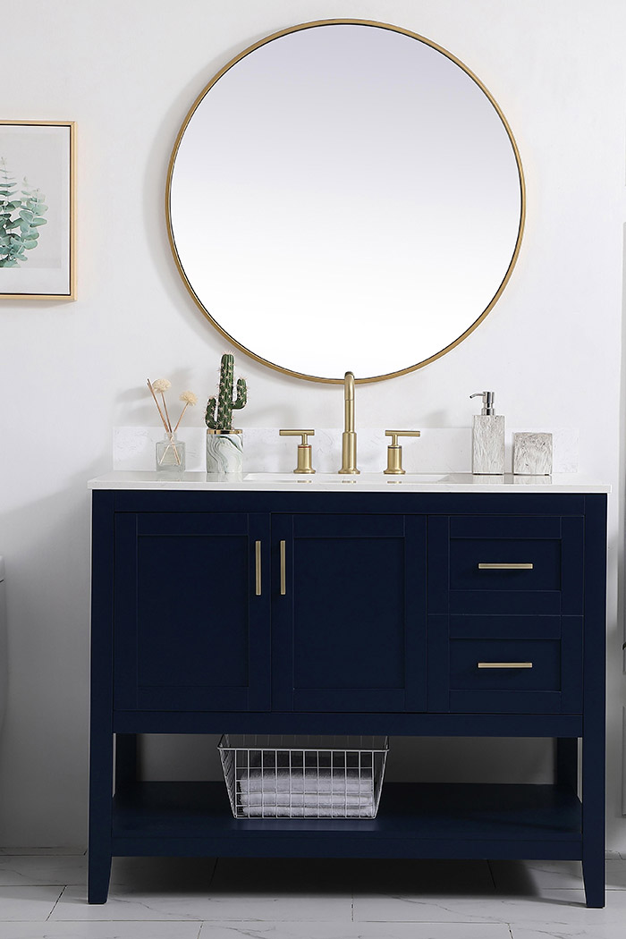 Elegant Bathroom Vanity - Blue (VF16042BL-BS)