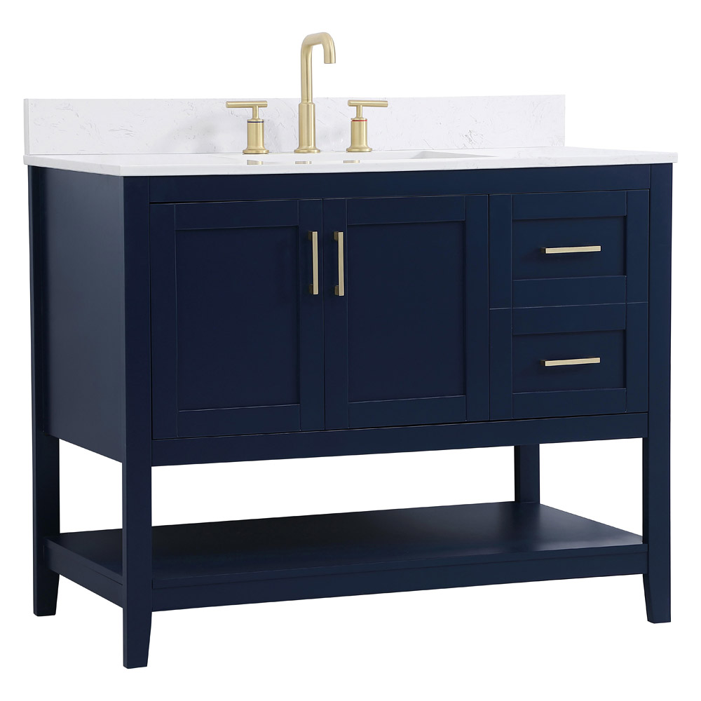 Elegant Bathroom Vanity - Blue (VF16042BL-BS)