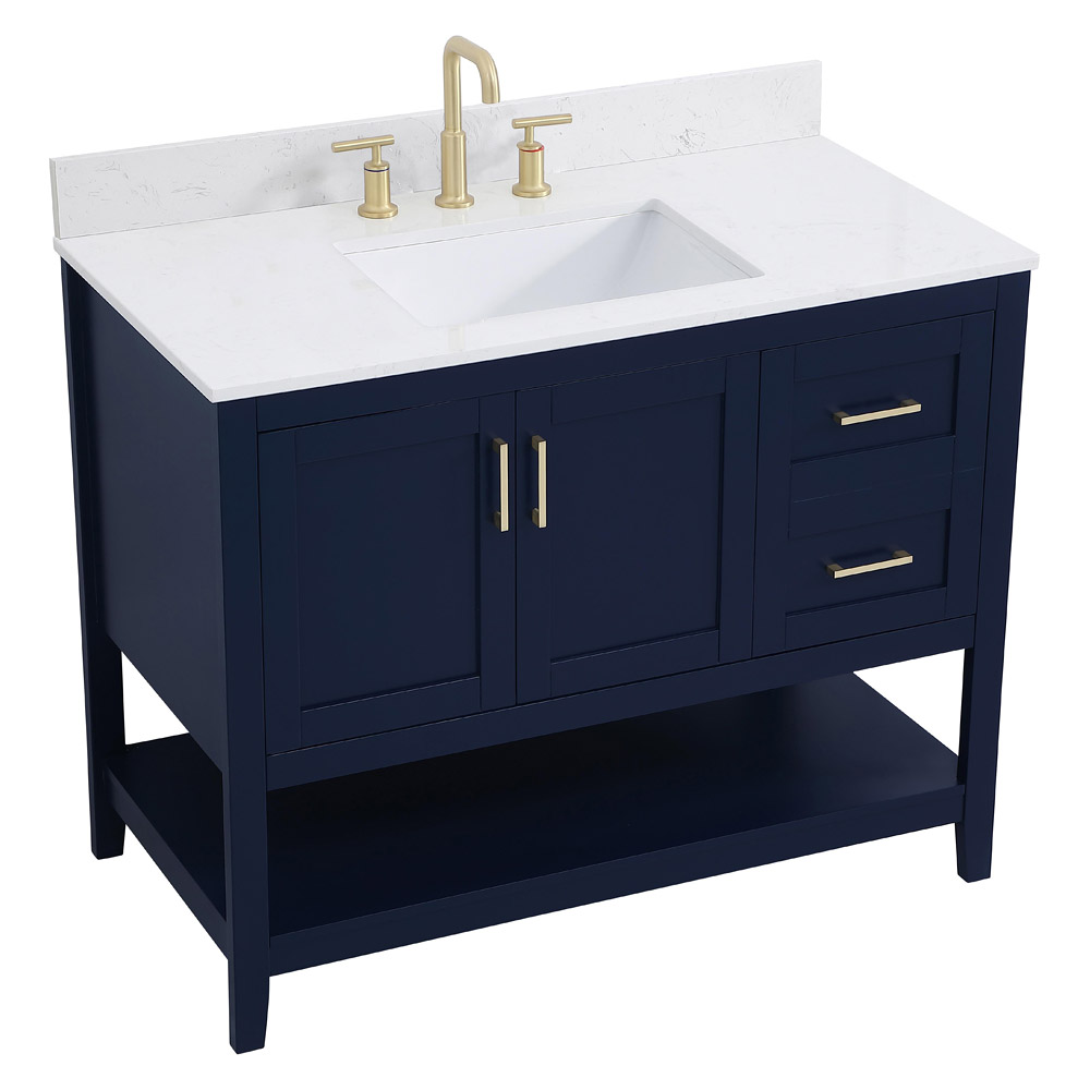 Elegant Bathroom Vanity - Blue (VF16042BL-BS)