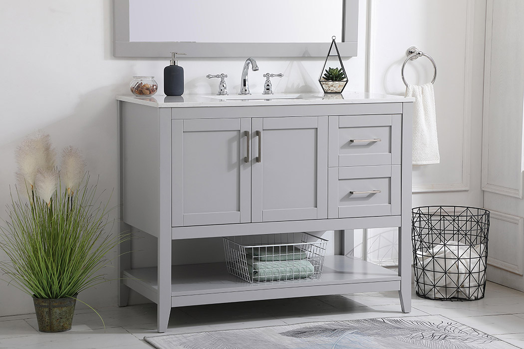 Elegant Bathroom Vanity - Gray (VF16042GR)