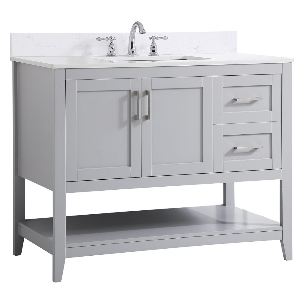 Elegant Bathroom Vanity - Gray (VF16042GR-BS)