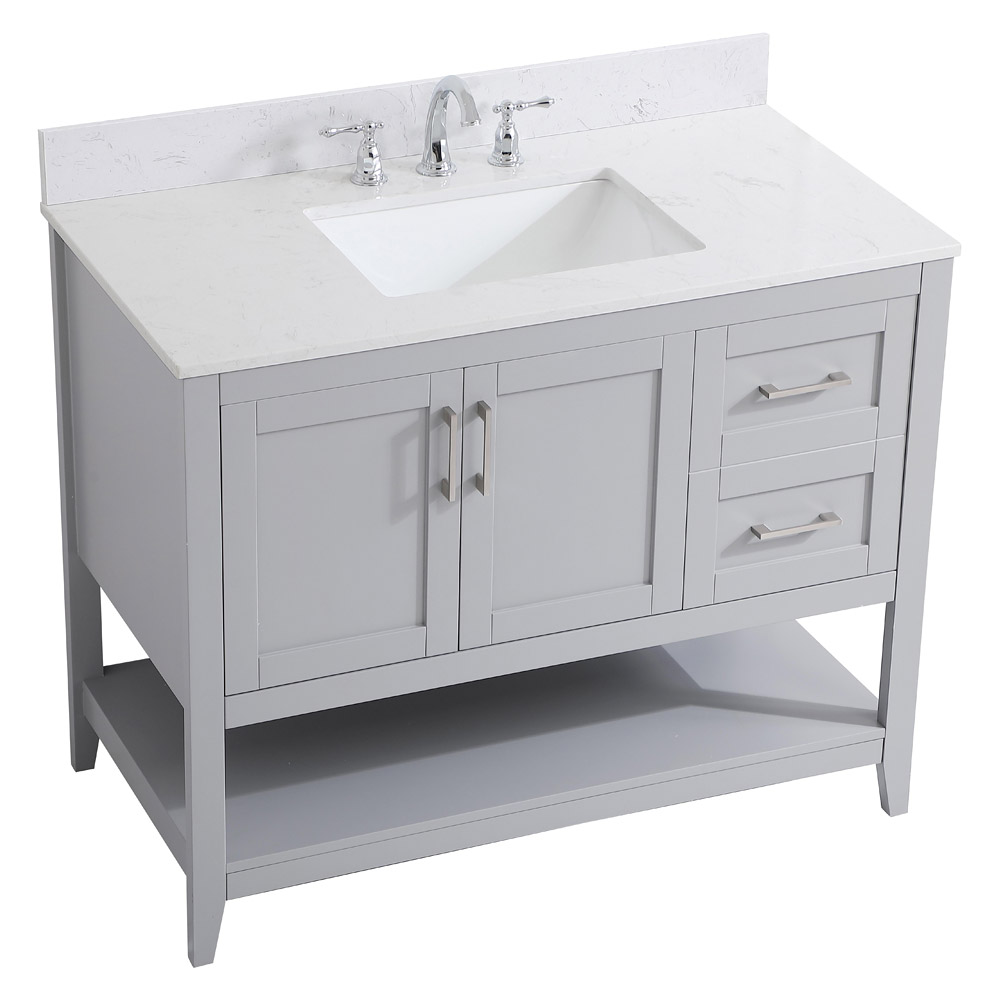 Elegant Bathroom Vanity - Gray (VF16042GR-BS)