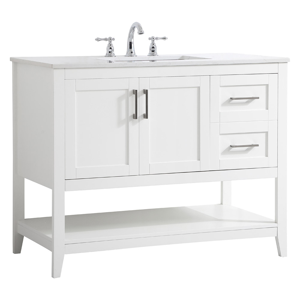 Elegant Bathroom Vanity - White (VF16042WH)