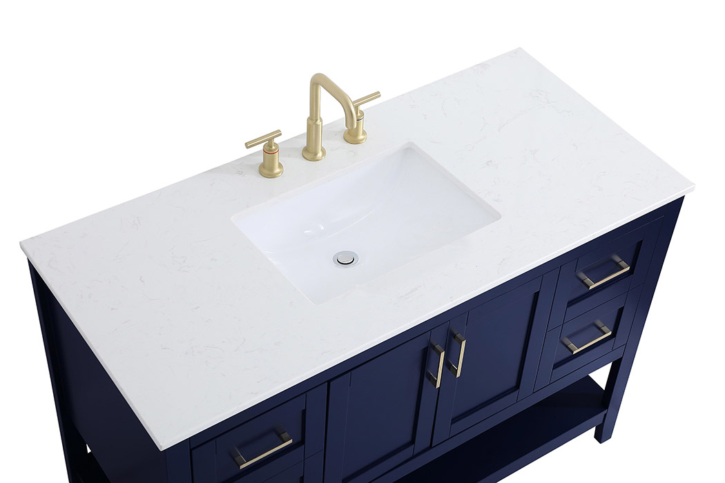 Elegant Bathroom Vanity - Blue (VF16048BL)