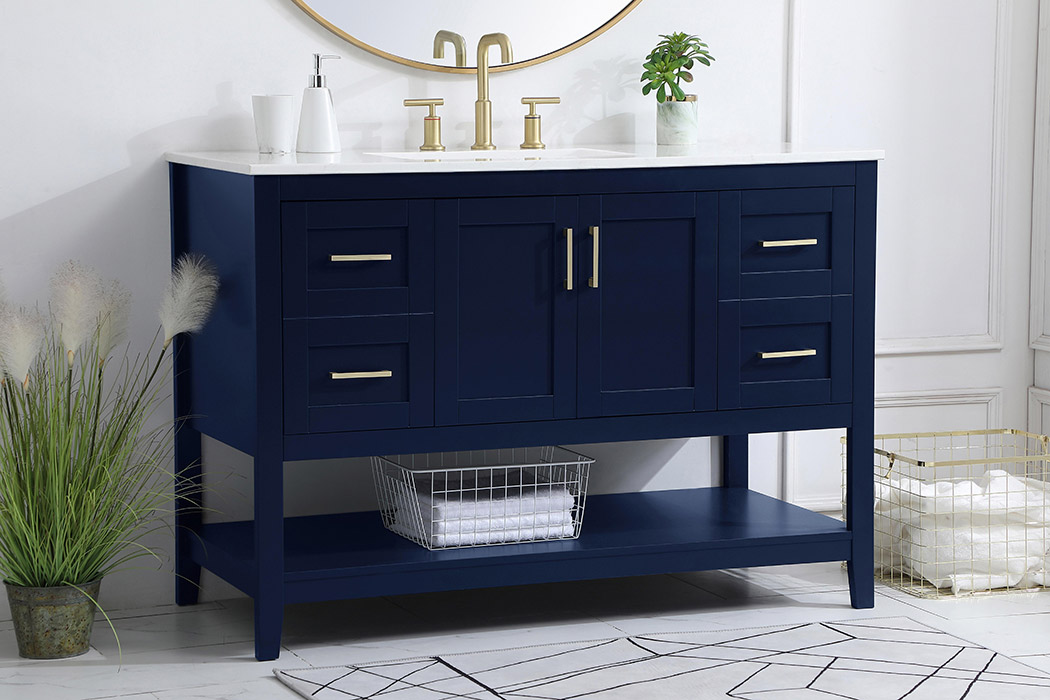 Elegant Bathroom Vanity - Blue (VF16048BL)