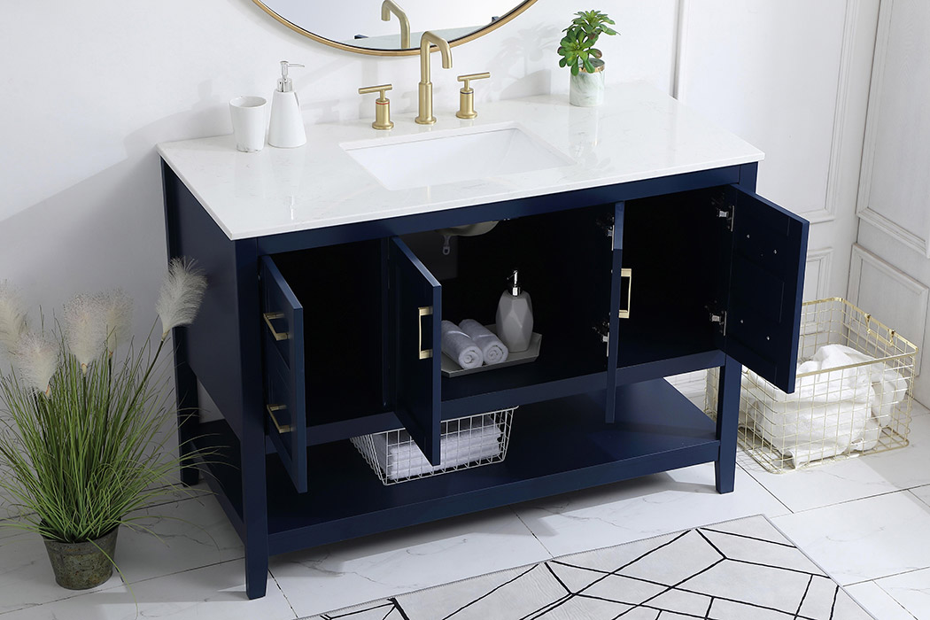 Elegant Bathroom Vanity - Blue (VF16048BL)