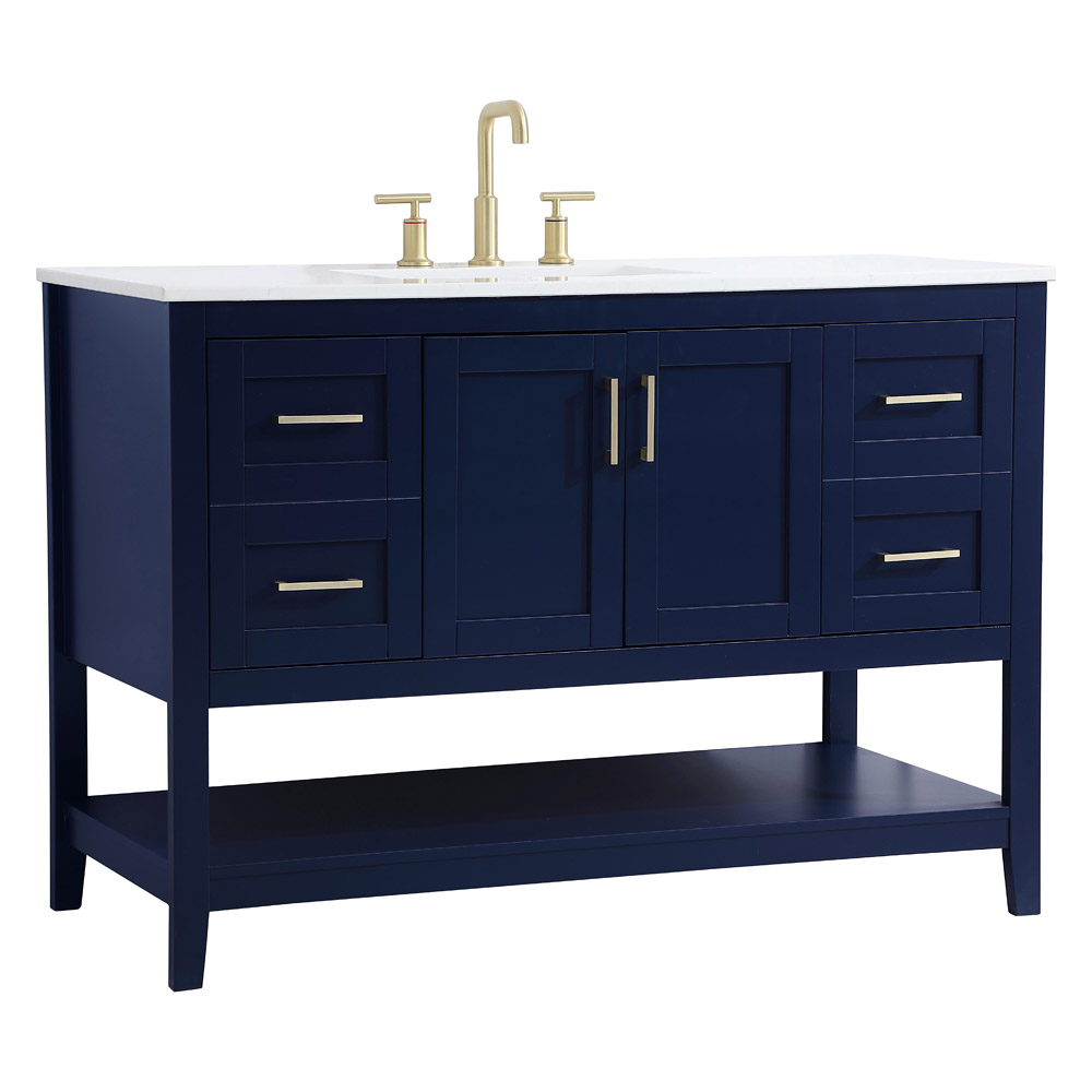 Elegant Bathroom Vanity - Blue (VF16048BL)