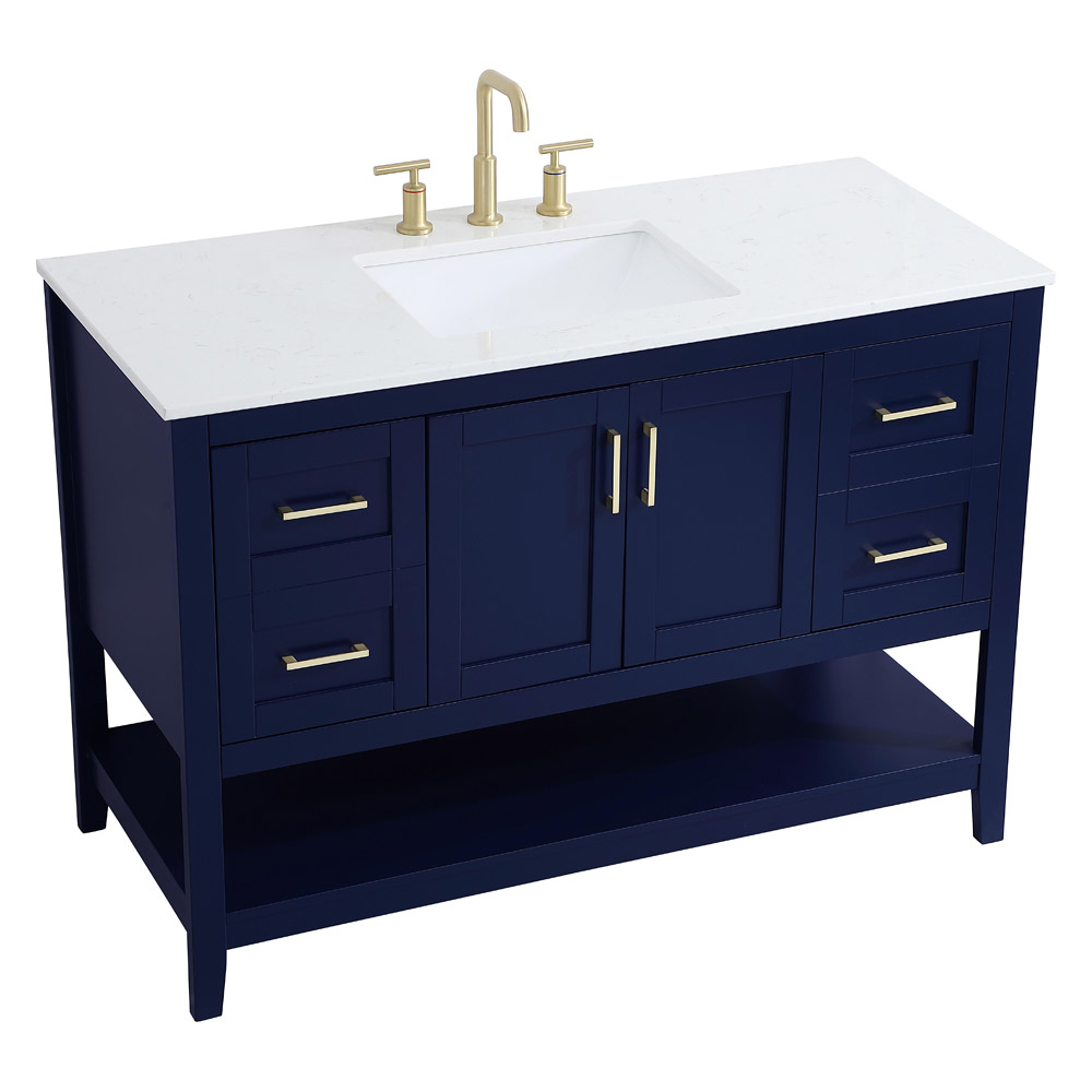 Elegant Bathroom Vanity - Blue (VF16048BL)