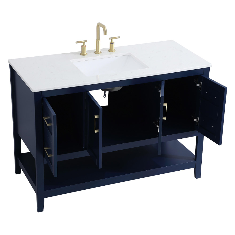 Elegant Bathroom Vanity - Blue (VF16048BL)