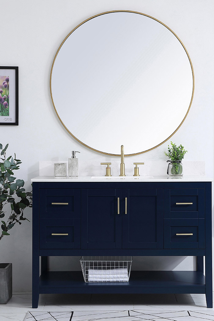 Elegant Bathroom Vanity - Blue (VF16048BL-BS)