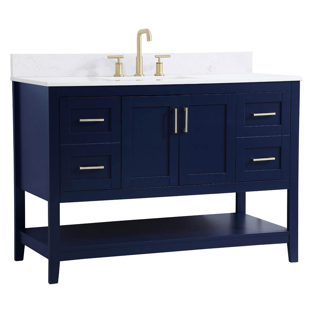 Elegant Bathroom Vanity - Blue (VF16048BL-BS)