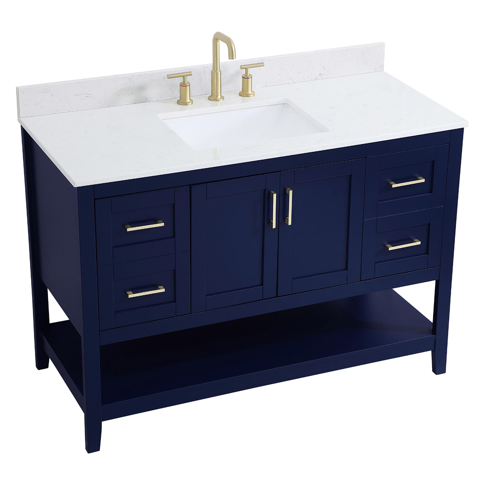 Elegant Bathroom Vanity - Blue (VF16048BL-BS)