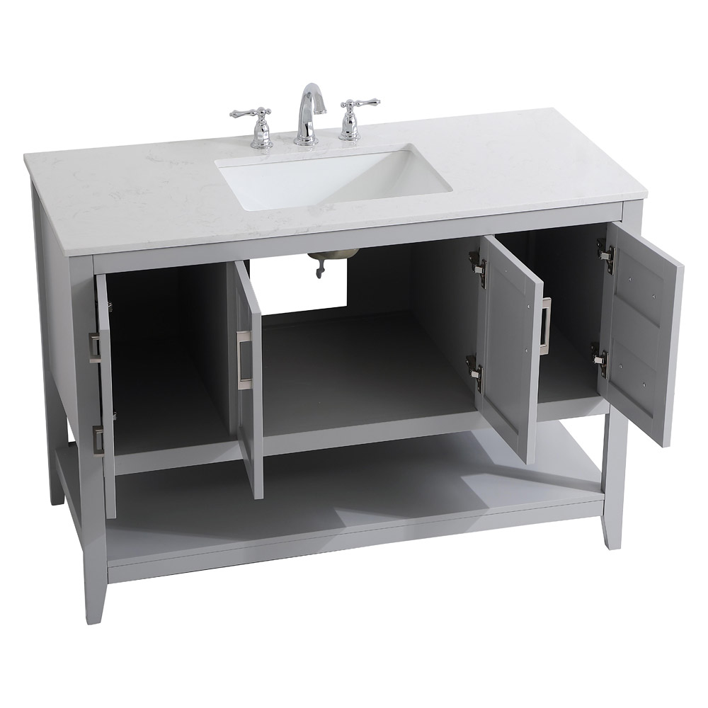 Elegant Bathroom Vanity - Gray (VF16048GR)