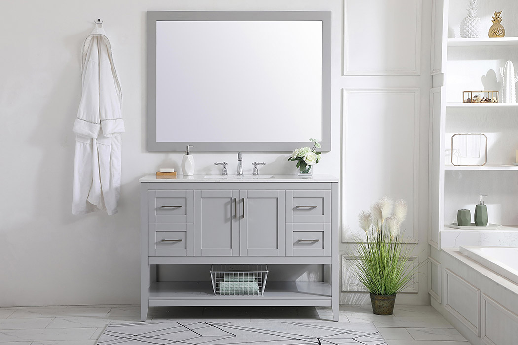 Elegant Bathroom Vanity - Gray (VF16048GR)