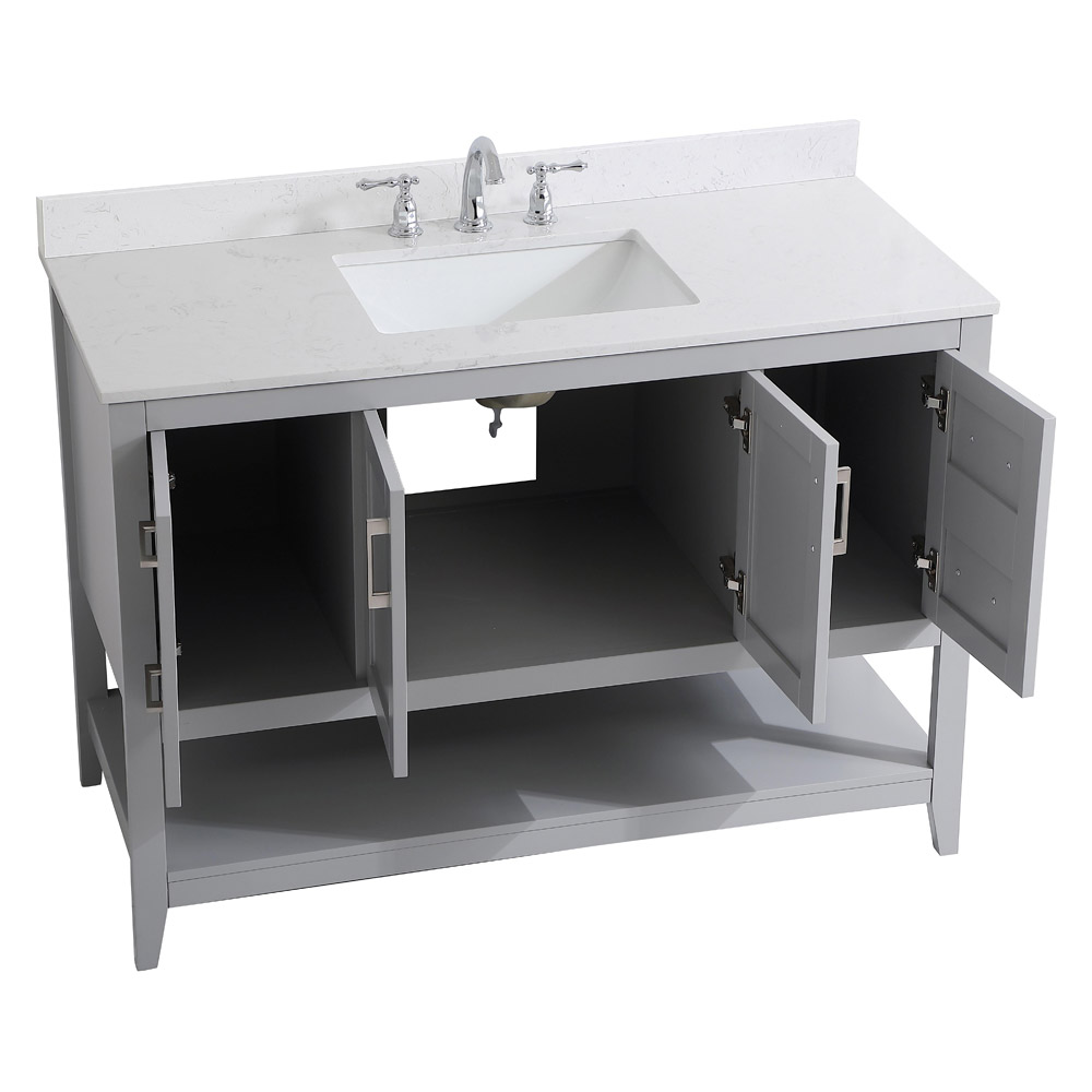 Elegant Bathroom Vanity - Gray (VF16048GR-BS)