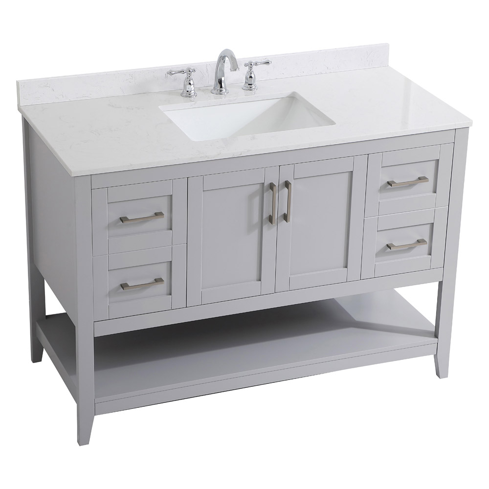 Elegant Bathroom Vanity - Gray (VF16048GR-BS)